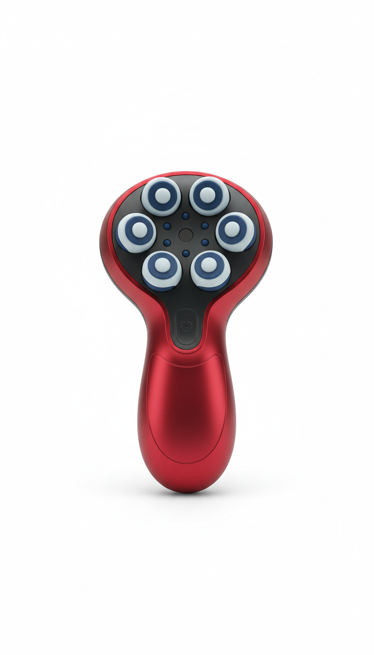 Head massager pulse red