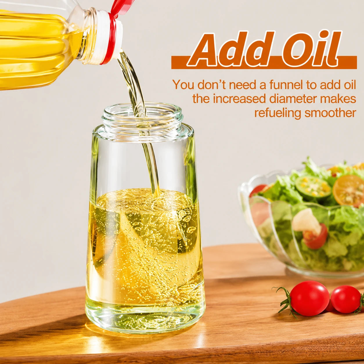 2-in-1 Oil Sprayer & Dispenser Bottle – 470ml | Spray & Pour Cooking Oil Bottle