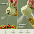 2-in-1 Oil Sprayer & Dispenser Bottle – 470ml | Spray & Pour Cooking Oil Bottle