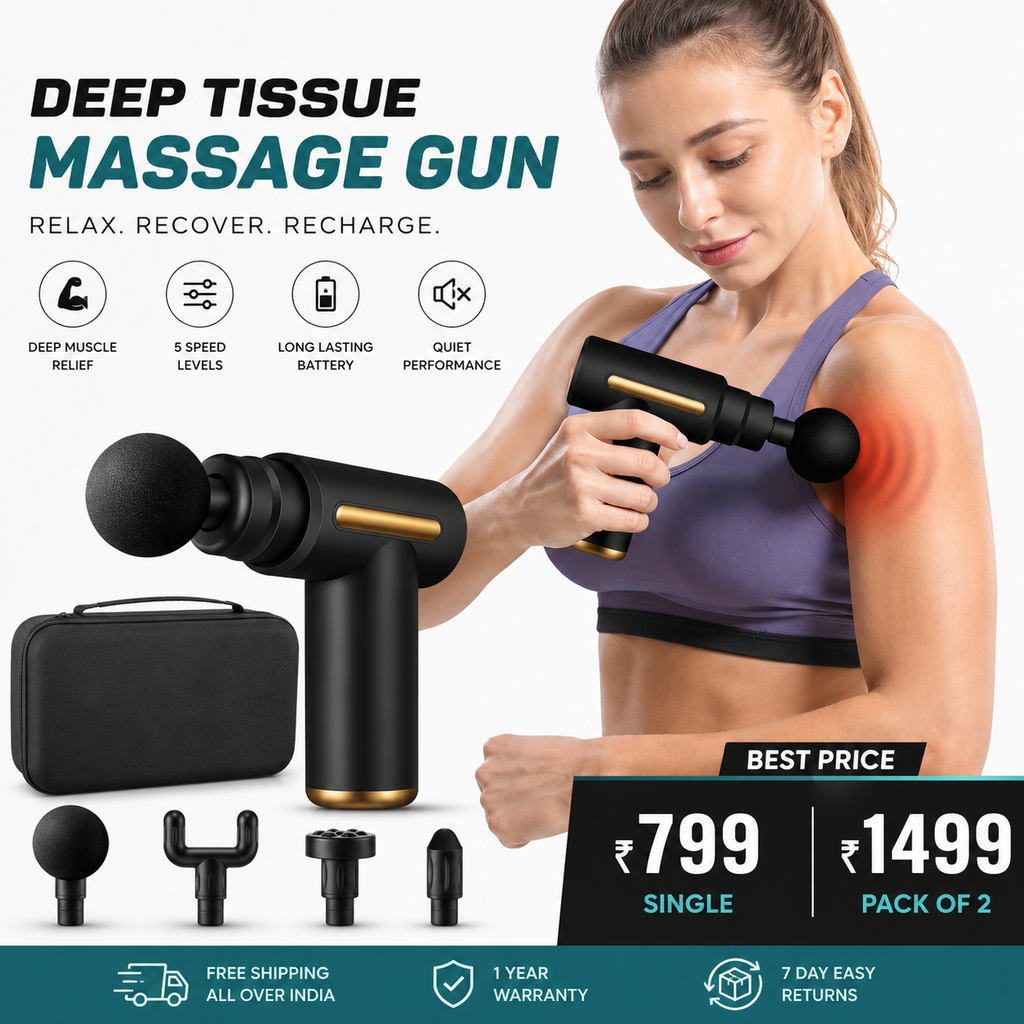 Body massager gun jet black
