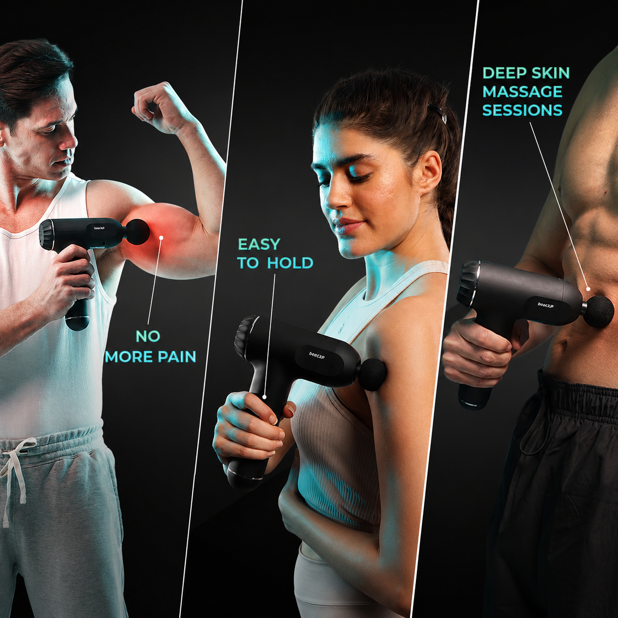 Body massager gun jet black
