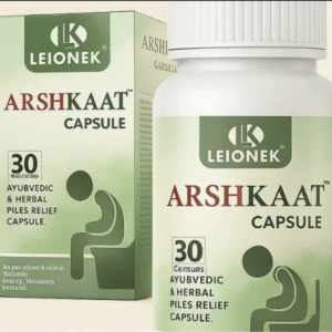 Leionek Arshkaat Capsule – Ayurvedic capsule for piles relief with 30 capsules for bleeding, pain, and swelling management